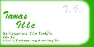 tamas ille business card